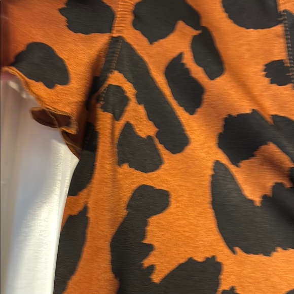 Magnolia Ruffled Brown Mandarin Collar Blouse - Picture 3 of 6